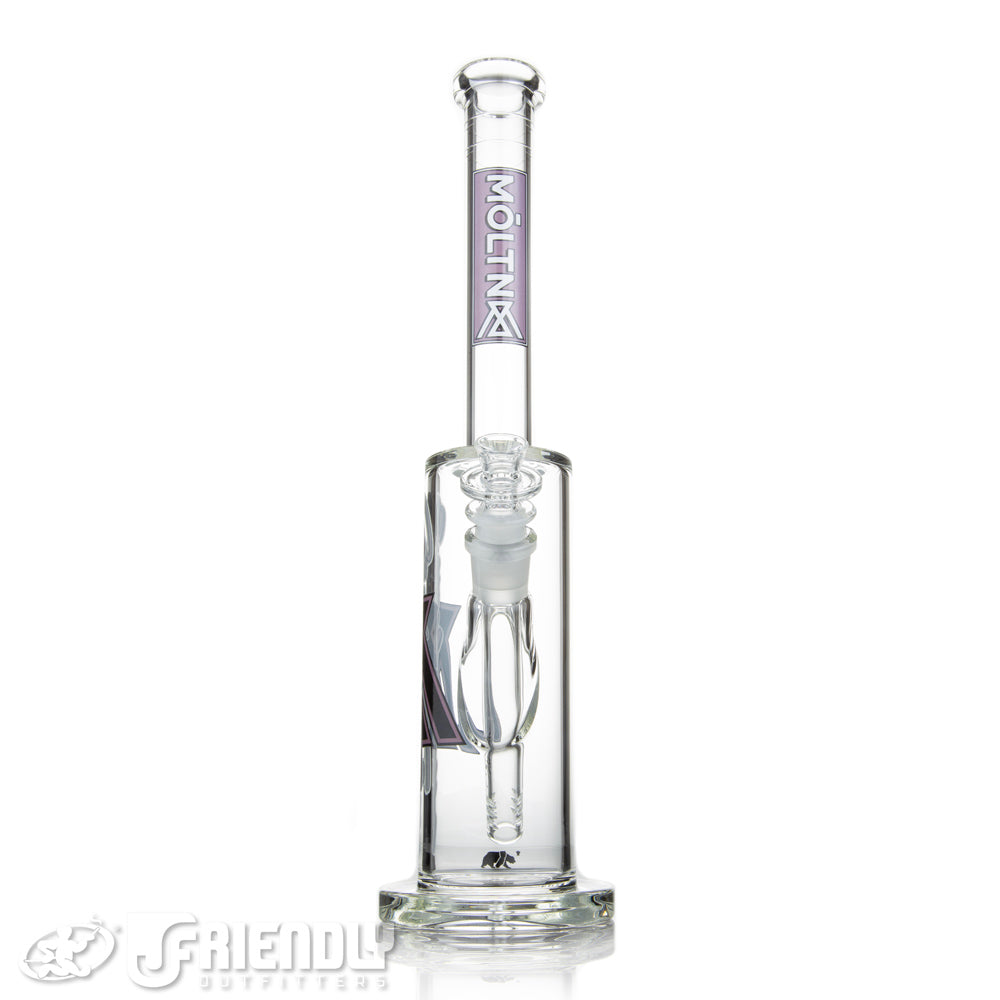 Moltn Glass 65 Removable Downstem Medium Body Tube w/ Purple & Black Label