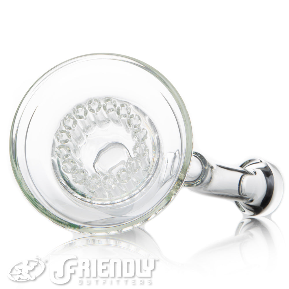 Leisure Glass 18mm 16 Arm Bubbler w/ Green Logo