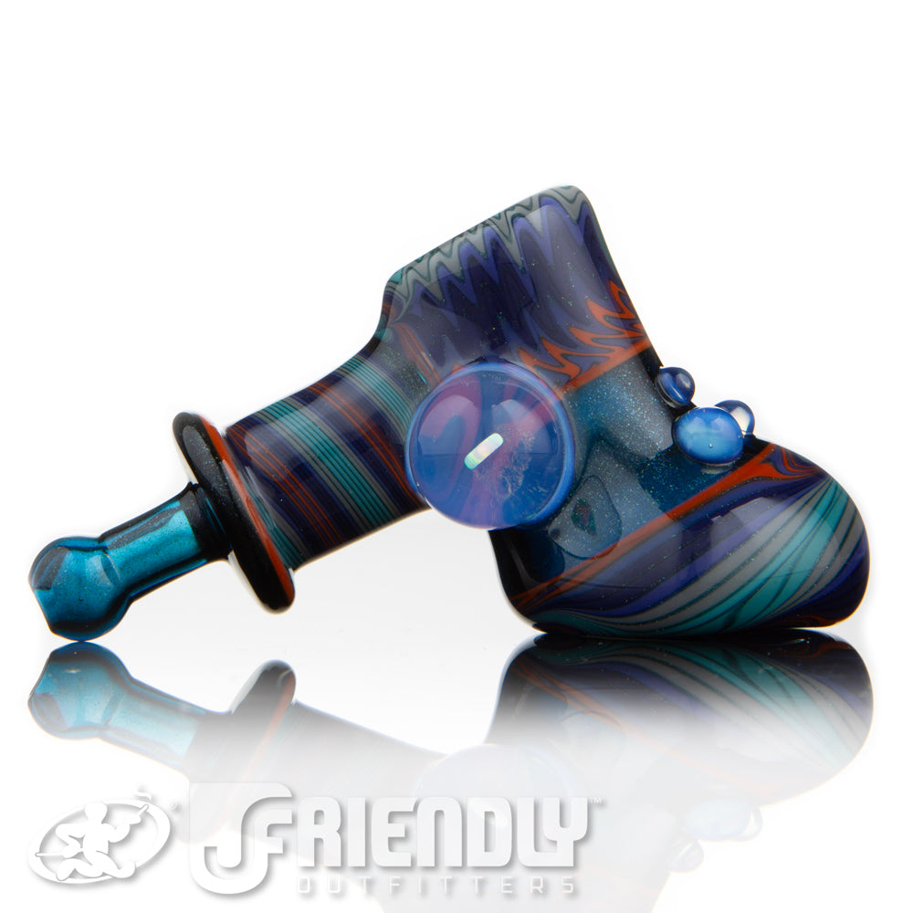 Amar Glass Blue Pocket Hammer w/One Hole Bowl