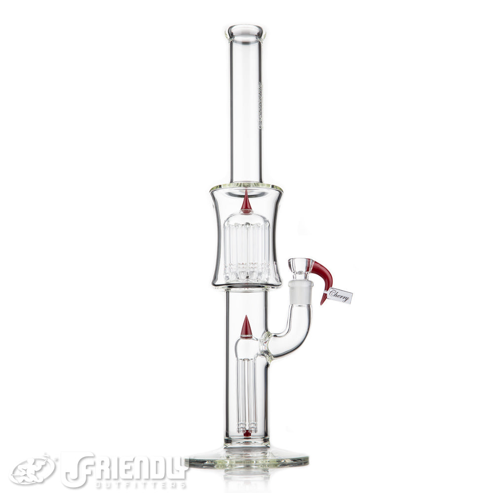 Sovereignty Glass Slitted Fixed 4 to 12 Arm Tree w/ Partial Cherry Accents