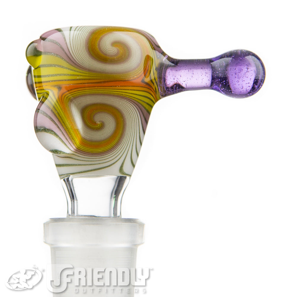 Mitchell Glass 14mm Yellow & Purple Slide