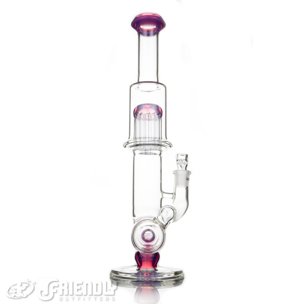 Leisure Glass 18mm Inline Flower Tube w/Purple Accents