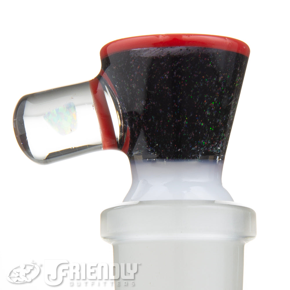 Amar Glass 18mm Crushed Opal Martini w/ Red Lip