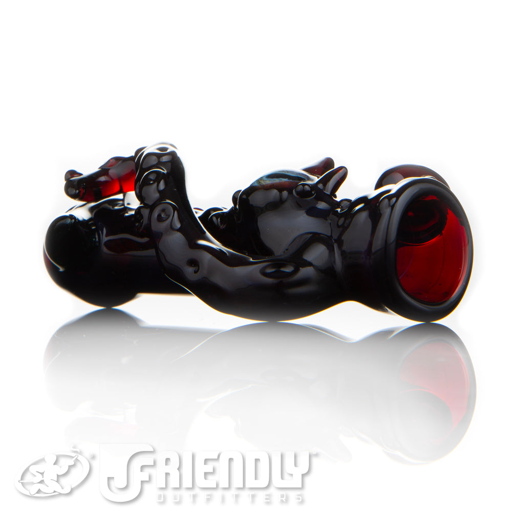 Mako Glass Red Dragon Chillum #4