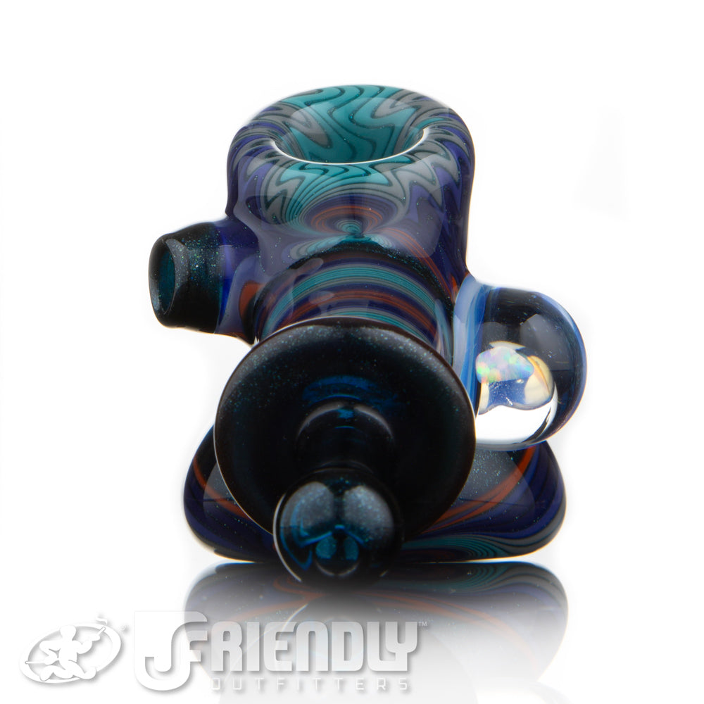 Amar Glass Blue Pocket Hammer w/One Hole Bowl