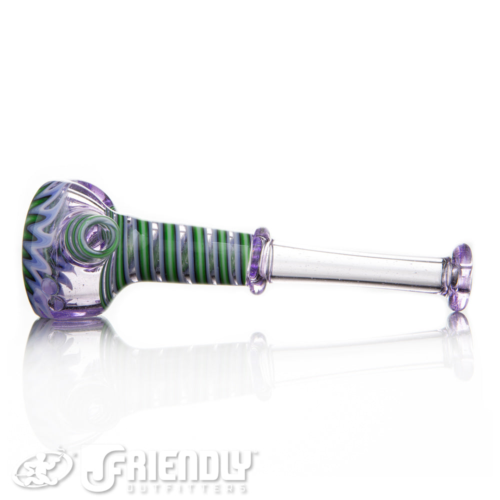 Alex Schmalex Purple and Green Lined Wig Wag Spoon