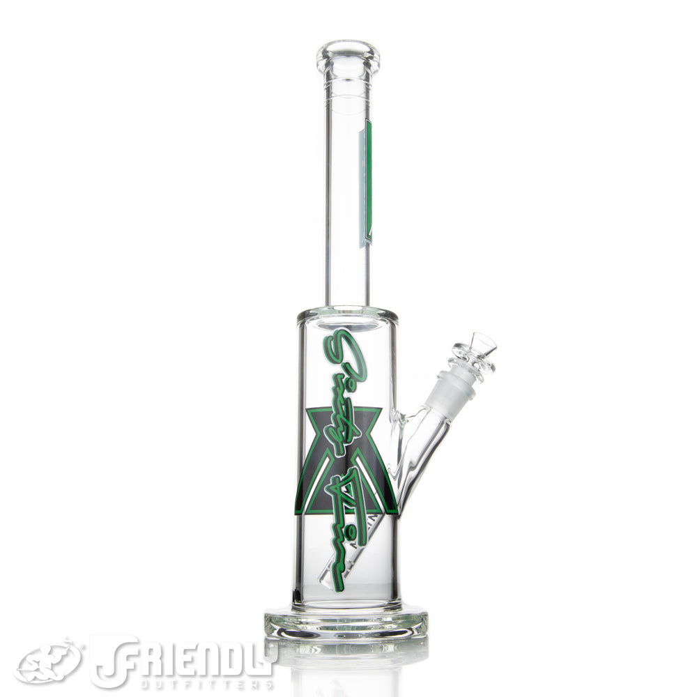 Moltn Glass 65 Removable Downstem Medium Body Tube w/ Green & Black Label