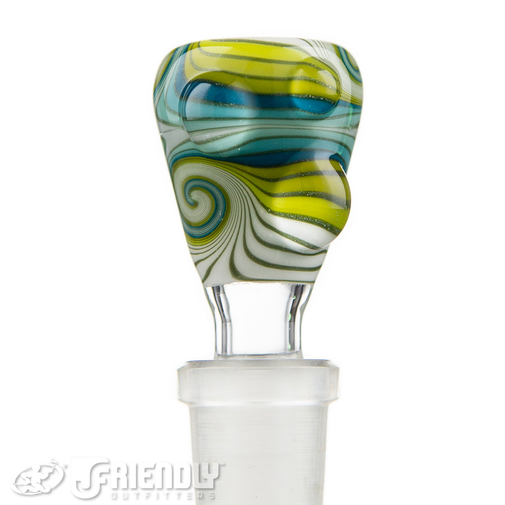 Mitchell Glass 14mm White, Yellow & Blue Slide