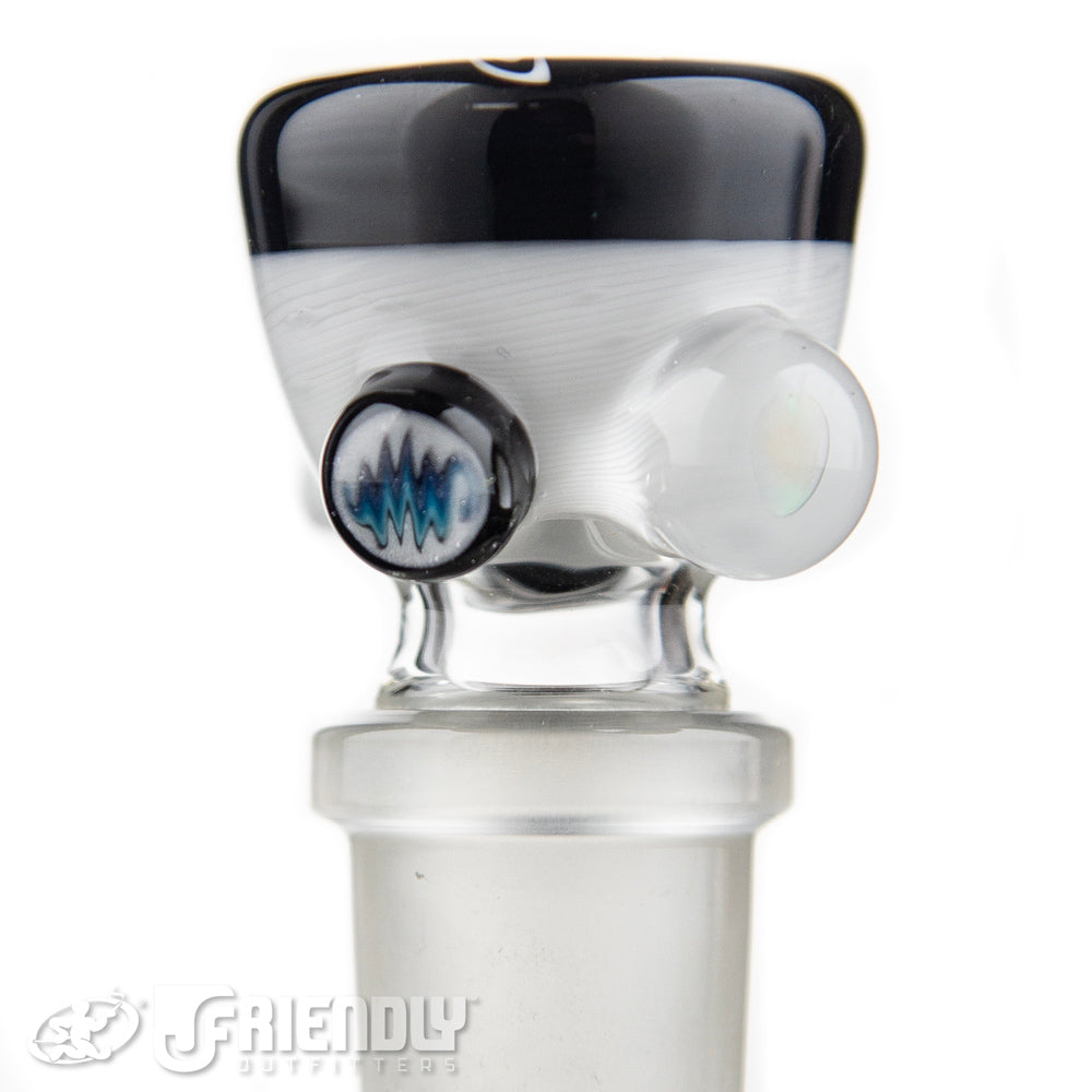 David Umbs Glass 18mm White & Black Slide