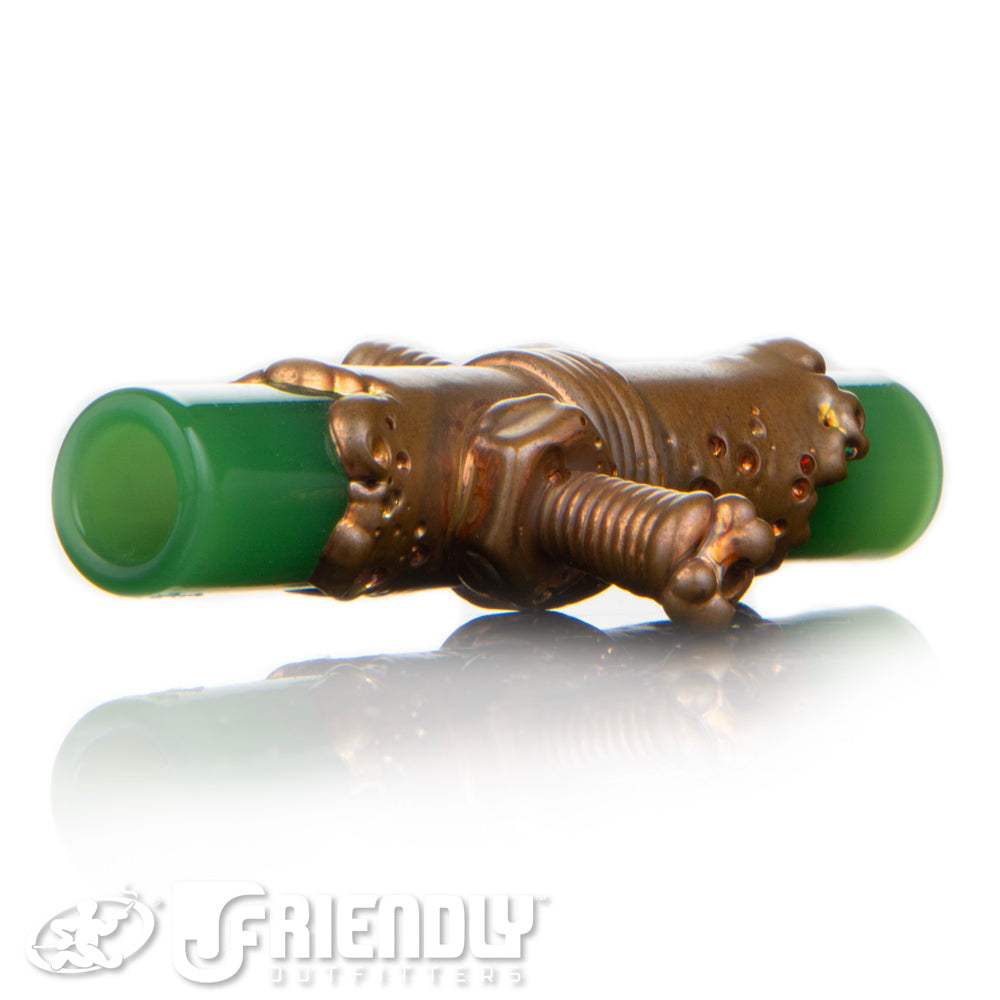 Snic Barnes Glass Electroformed Green Chillum