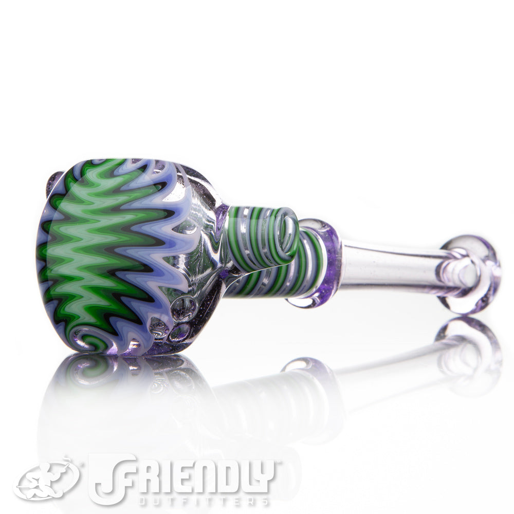 Alex Schmalex Purple and Green Lined Wig Wag Spoon