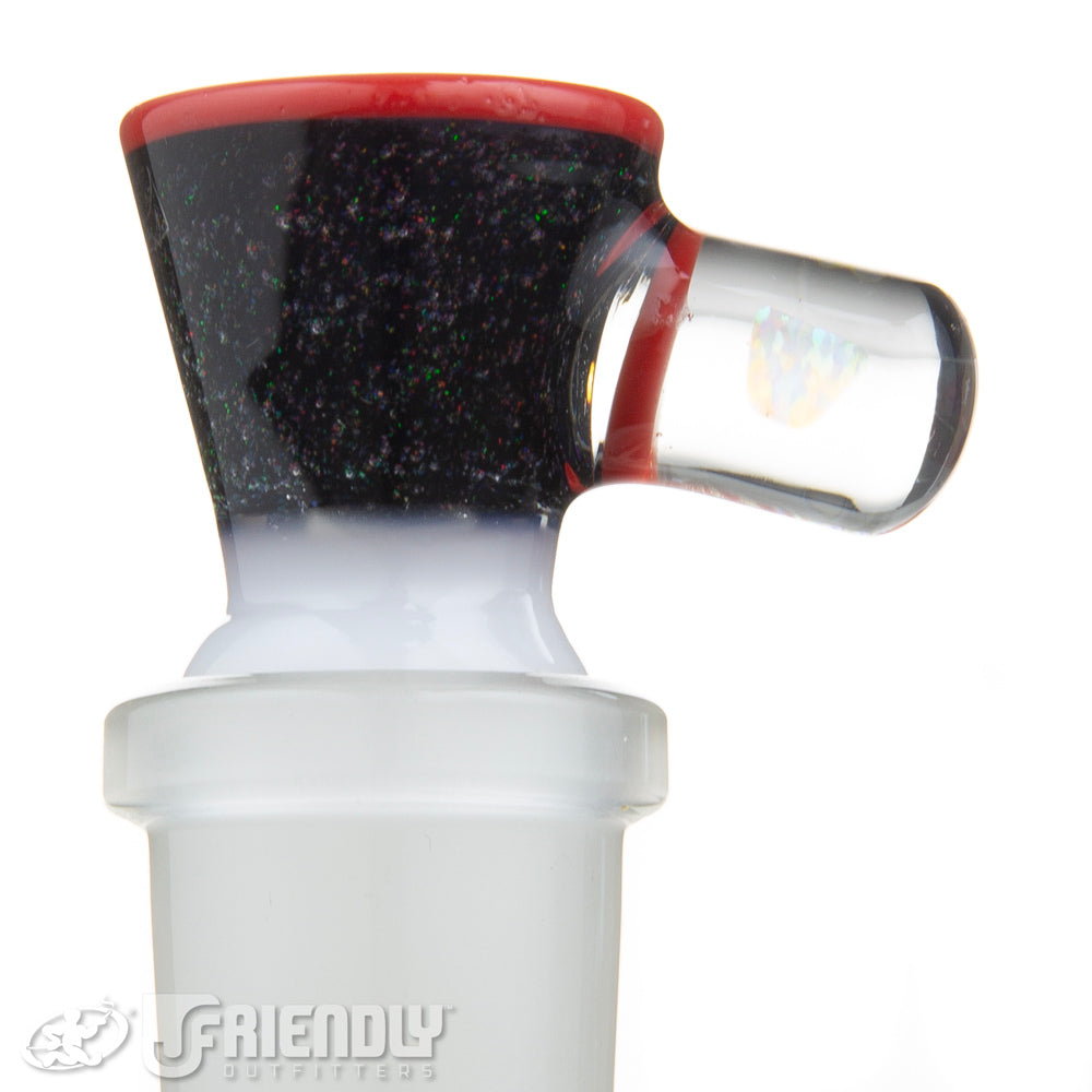 Amar Glass 18mm Crushed Opal Martini w/ Red Lip
