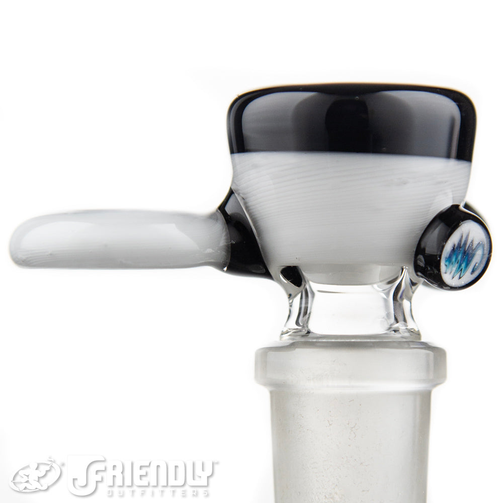 David Umbs Glass 18mm White & Black Slide
