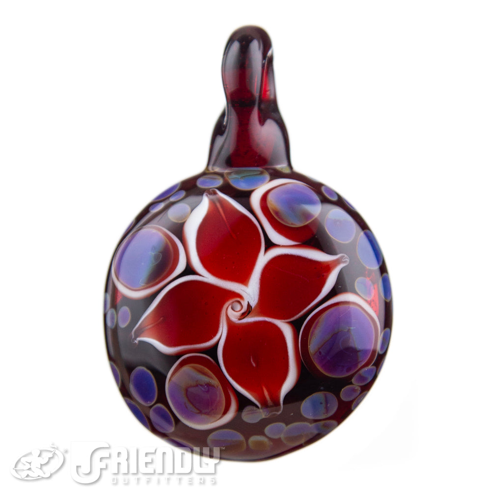 Shawndaddy Glass Red Tree of Life Pendant