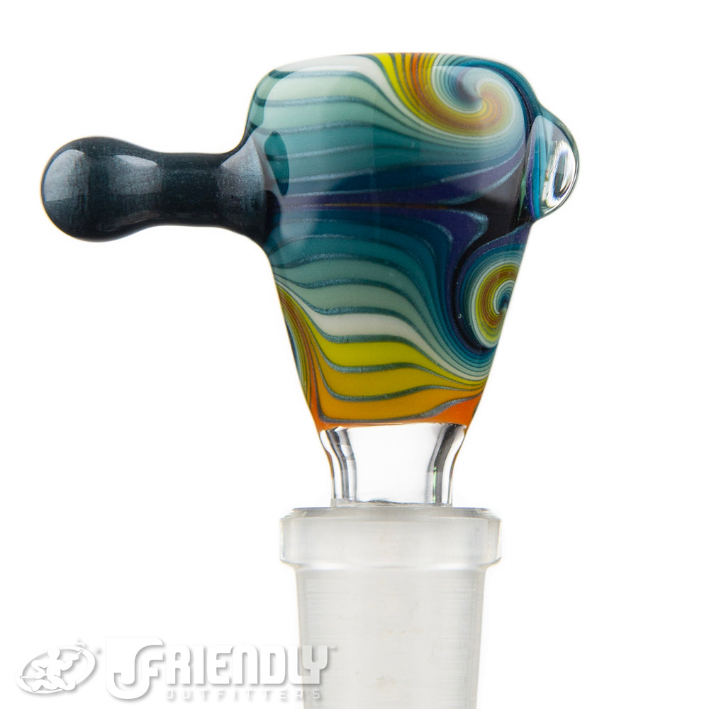 Mitchell Glass 14mm Blue & Yellow Slide