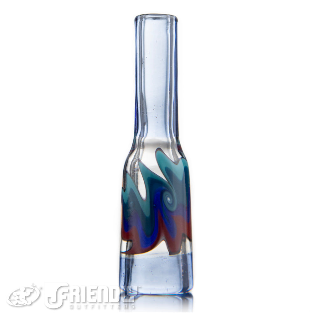 7 Ten Glass Blue Wig Wag Blunt Tip Holder