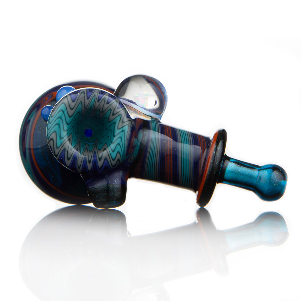 Amar Glass Blue Pocket Hammer w/One Hole Bowl