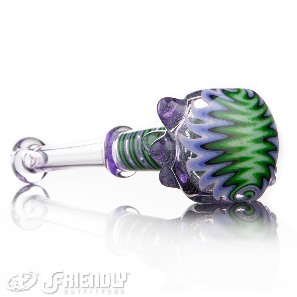 Alex Schmalex Purple and Green Lined Wig Wag Spoon