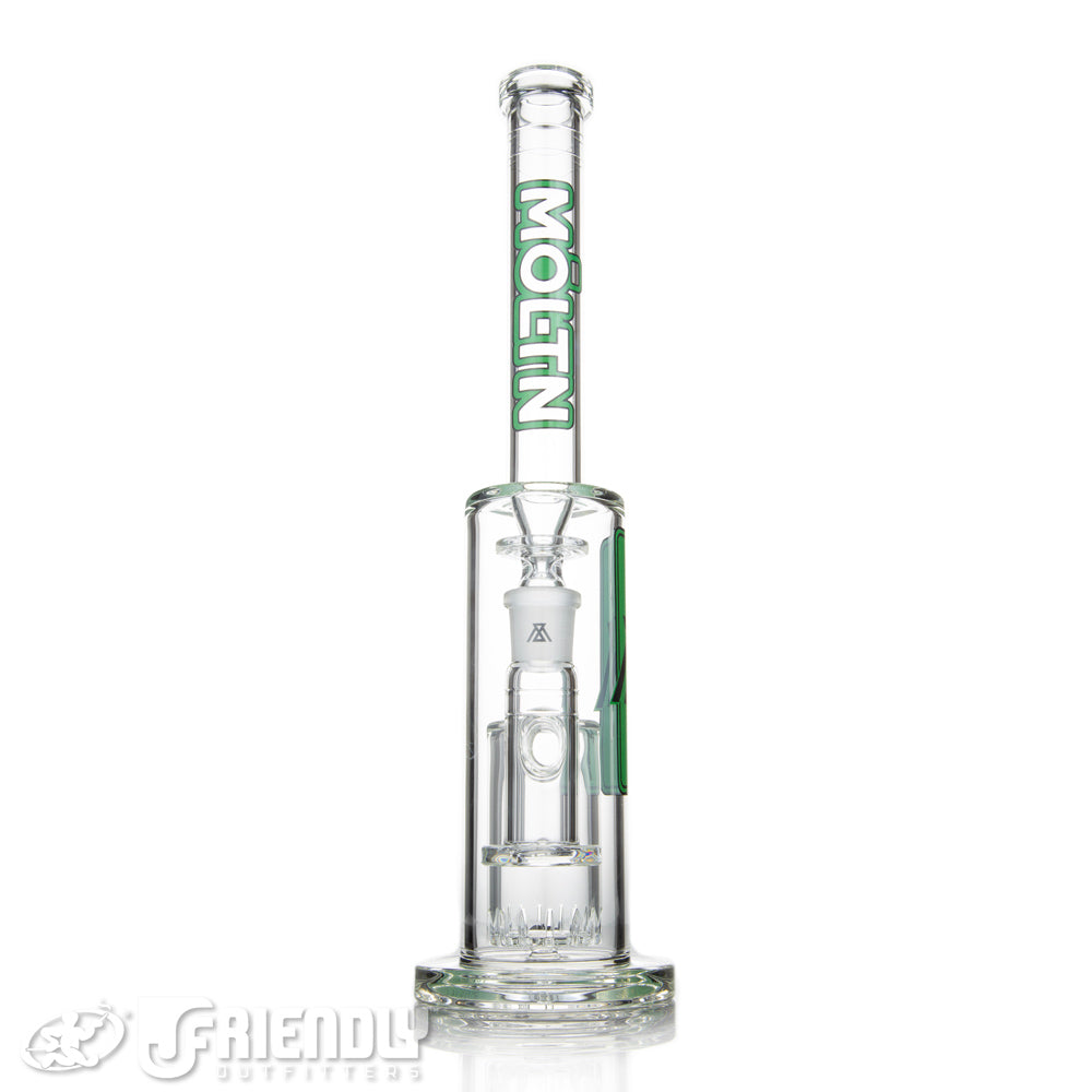 Moltn Glass 65 Medium Body Can Perc Tube w/ Green Label
