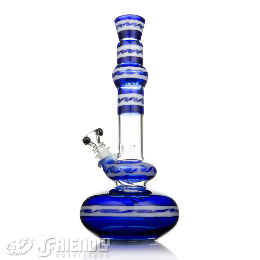 HVY Glass 14mm Blue & White Section Bubble Tube