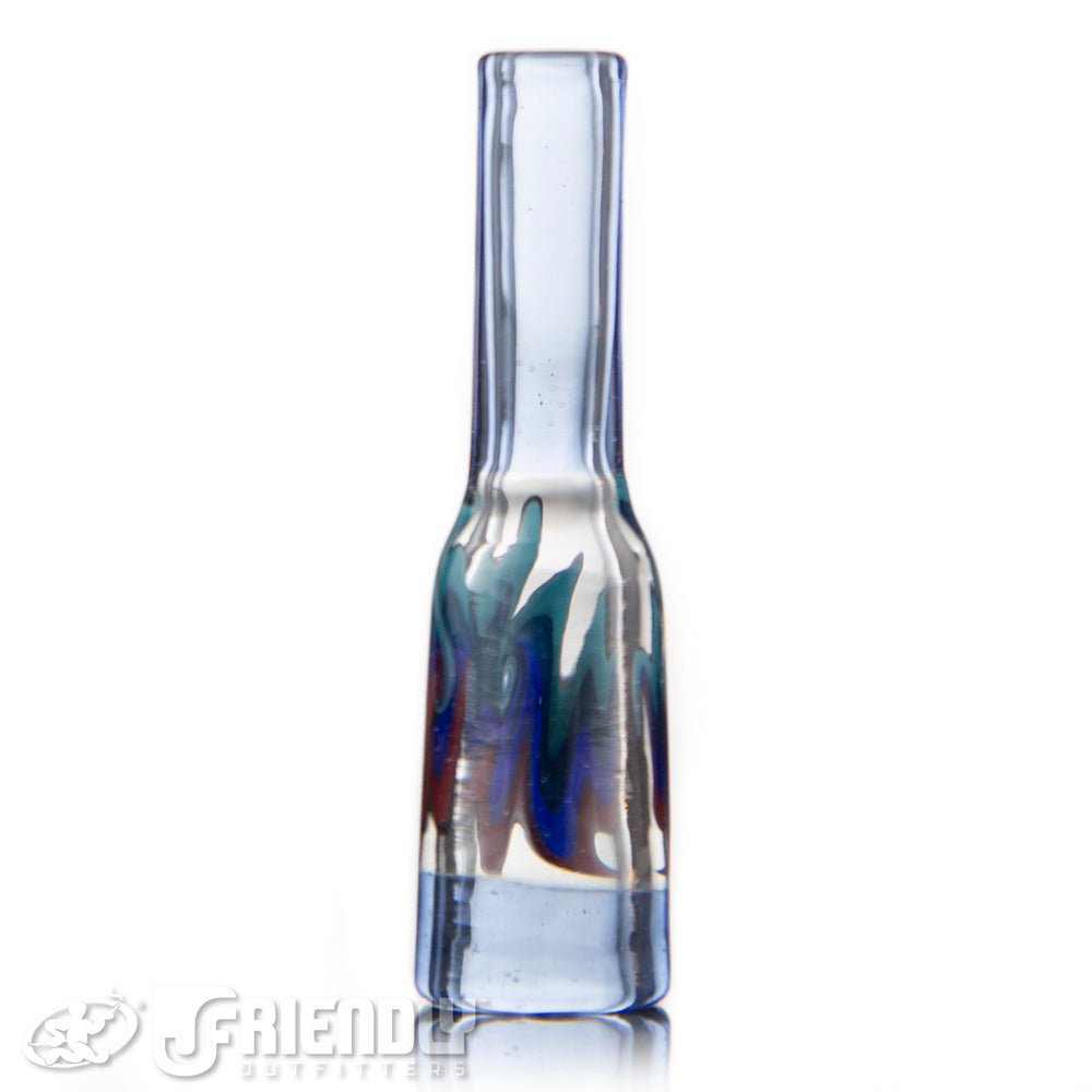 7 Ten Glass Blue Wig Wag Blunt Tip Holder
