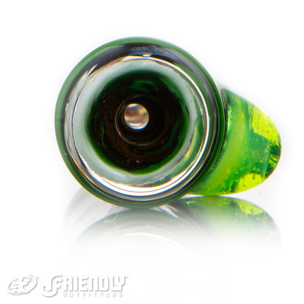 Oregon J Glass Thick Green and White Chillum #19