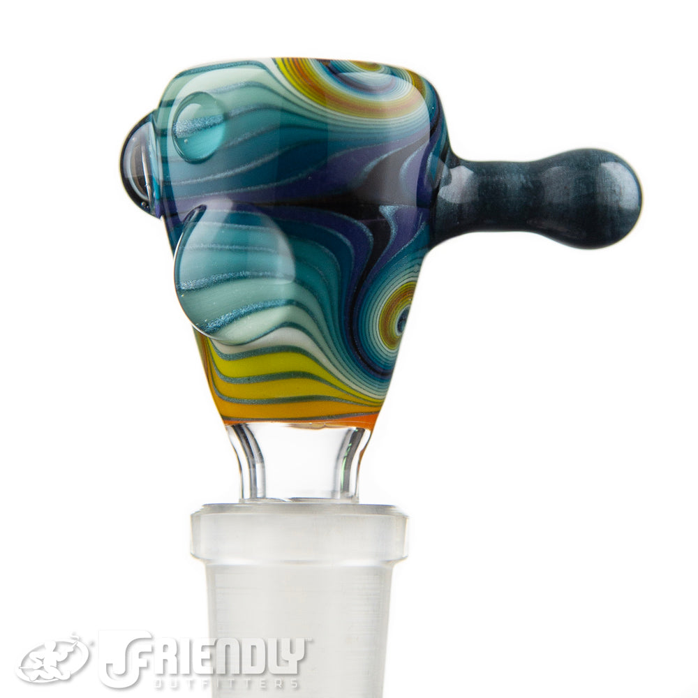 Mitchell Glass 14mm Blue & Yellow Slide