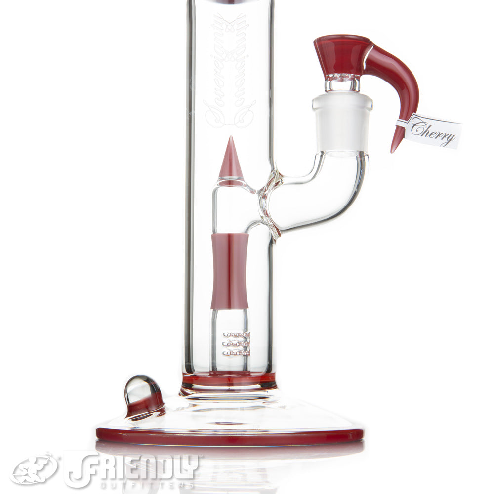 Sovereignty Glass Pawn Shorty4 Front Facing Fixed 180 w/Reduced Perc, Full Cherry Accents and Millie