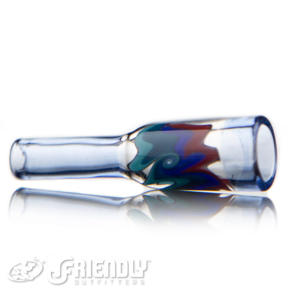 7 Ten Glass Blue Wig Wag Blunt Tip Holder