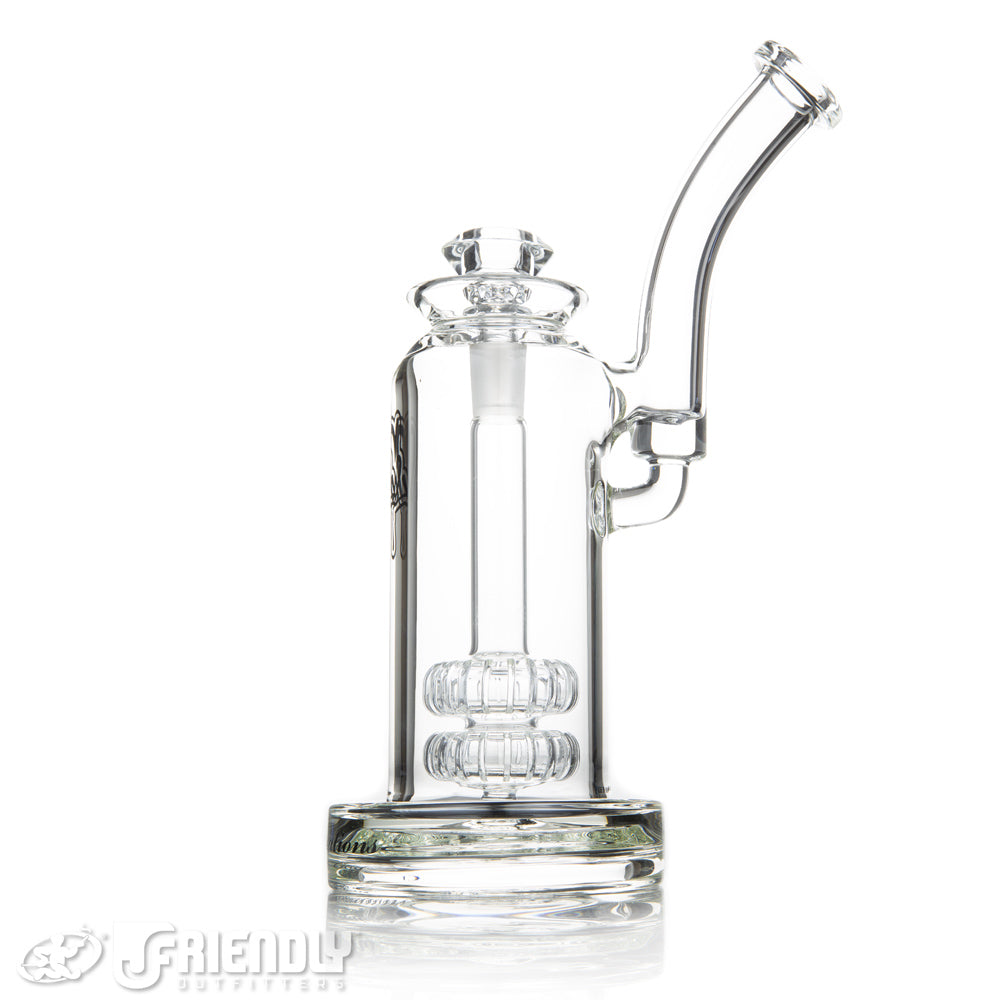 C2 Custom Creations Double Shower Head Bubbler w/Bowl Tray & Label #2