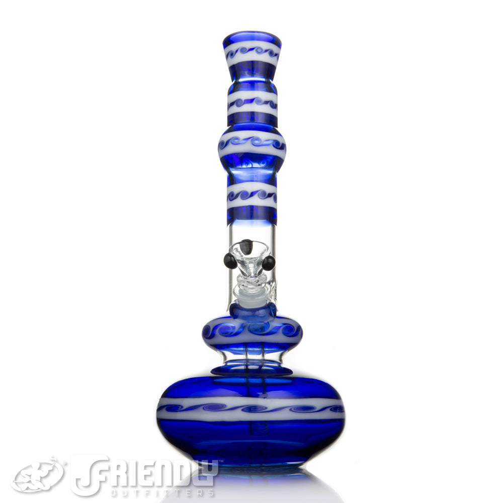HVY Glass 14mm Blue & White Section Bubble Tube