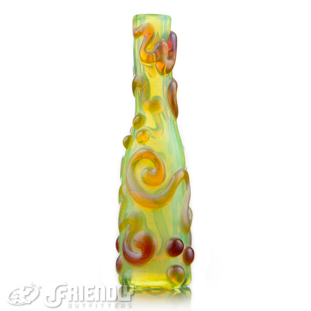 7 Ten Glass Green Wiggle Blunt Tip Holder