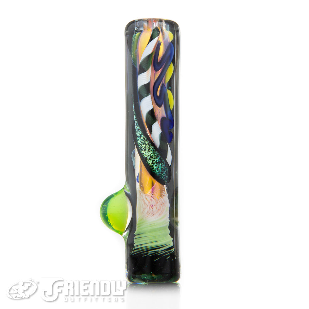 Oregon J Glass Thick Lime and White Chillum #20