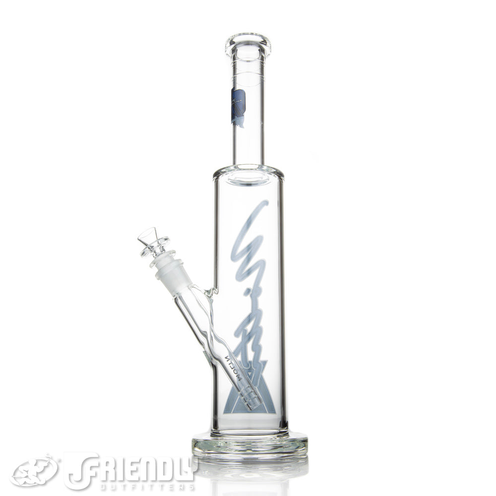 Moltn Glass 65 Removable Downstem Tall Body Tube w/ Blue & Black Label