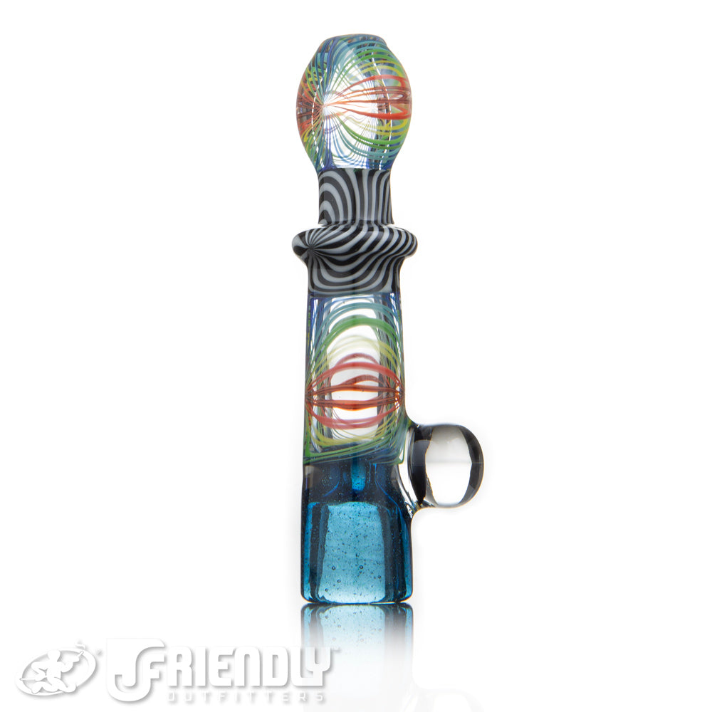 Jareds Glass Rainbow & Black/White Hypnotech Chillum