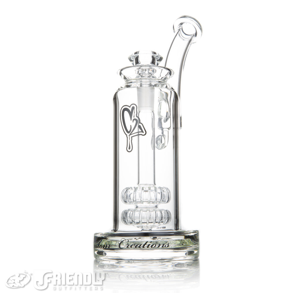 C2 Custom Creations Double Shower Head Bubbler w/Bowl Tray & Label #2