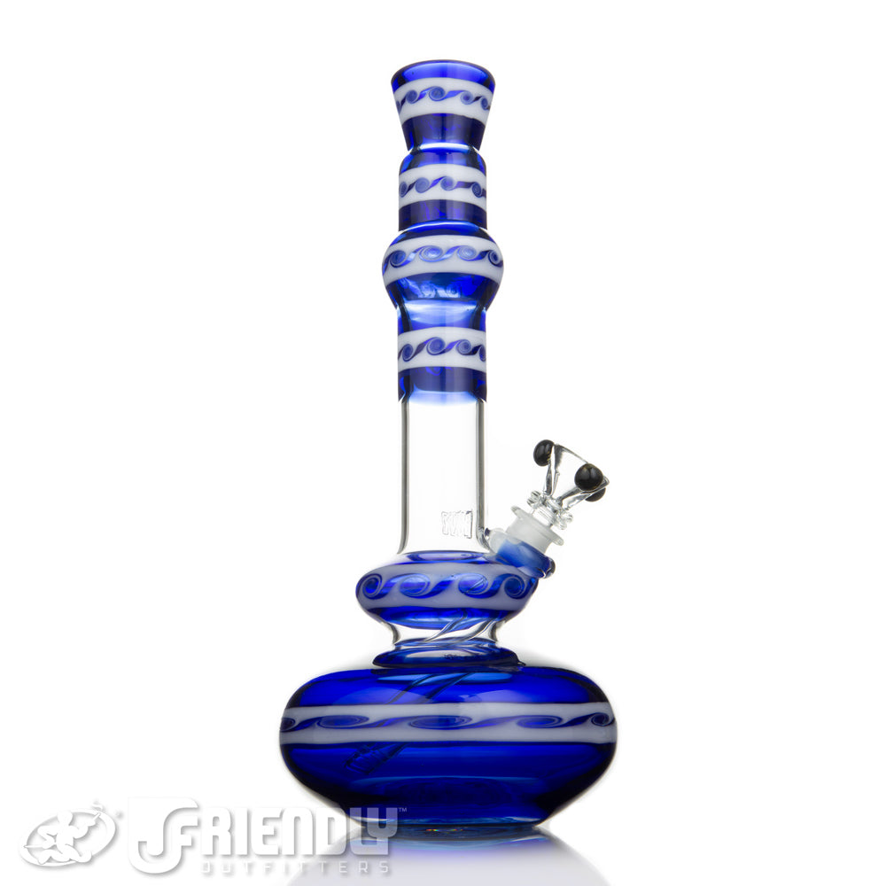 HVY Glass 14mm Blue & White Section Bubble Tube