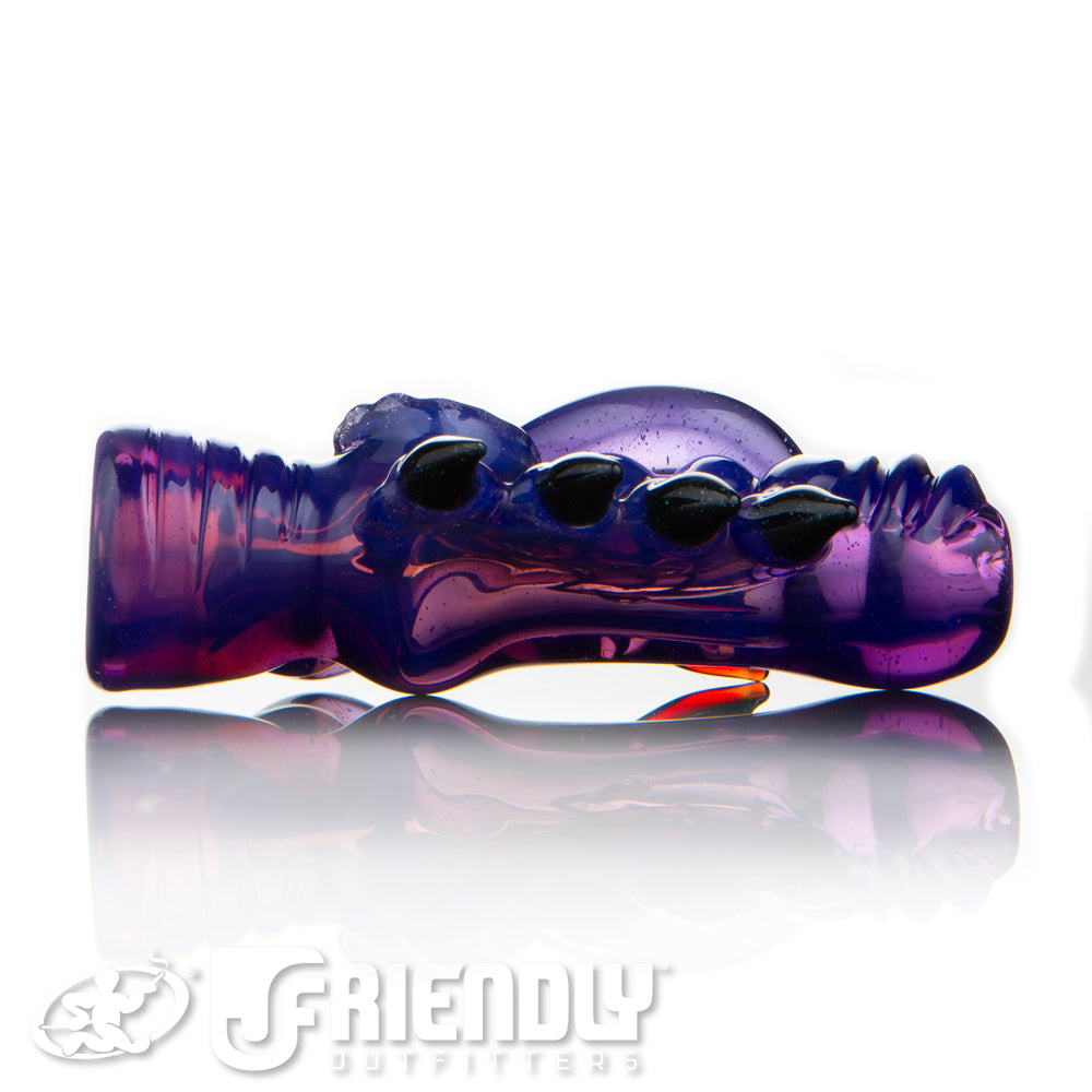 Mako Glass Purple Dragon Chillum #3