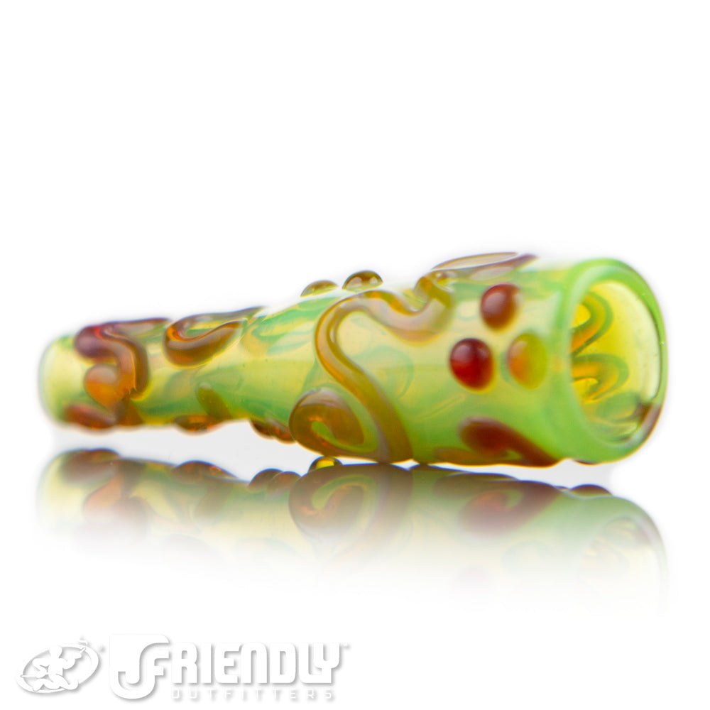 7 Ten Glass Green Wiggle Blunt Tip Holder