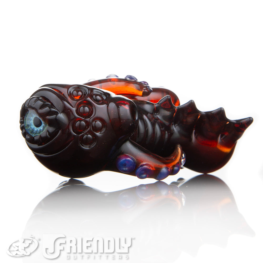 Mako Glass Red Sea Monster Spoon #12