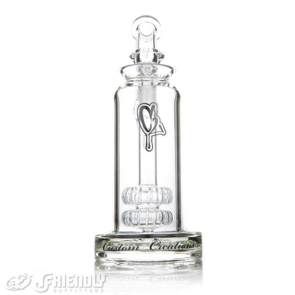 C2 Custom Creations Double Shower Head Bubbler w/Bowl Tray & Label #2