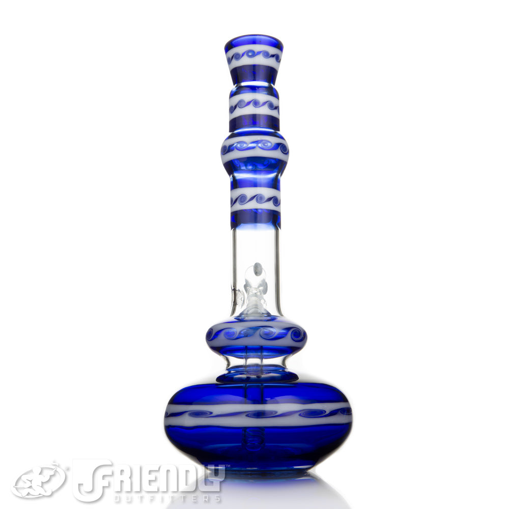 HVY Glass 14mm Blue & White Section Bubble Tube