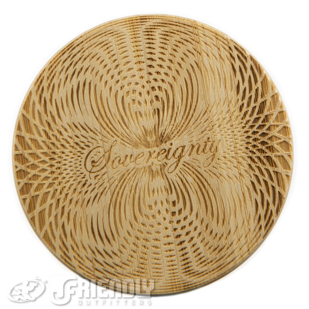 Sovereignty Glass Bamboo Lid Jar w/ Blasted Pattern