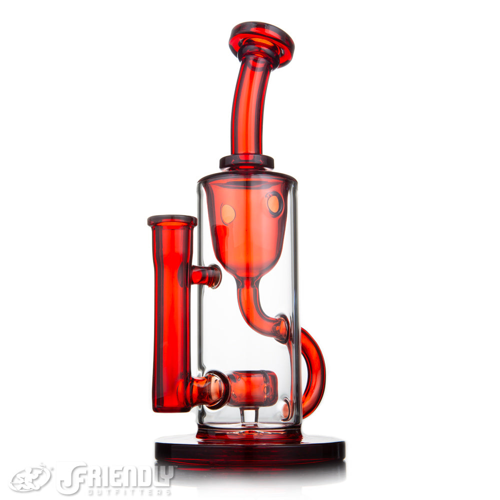 Fresh Glass 14mm Red Klein Recycler