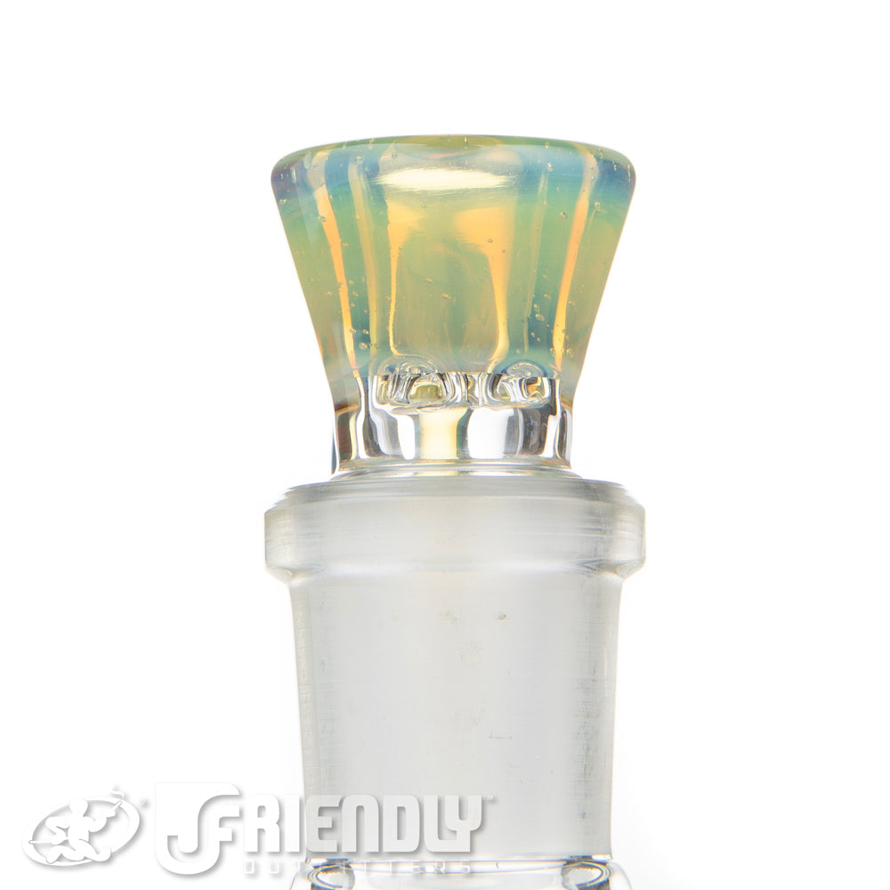 Sovereignty Glass 18mm 4 Hole Full Accent CFL Reactive Rainbow Opal Slide