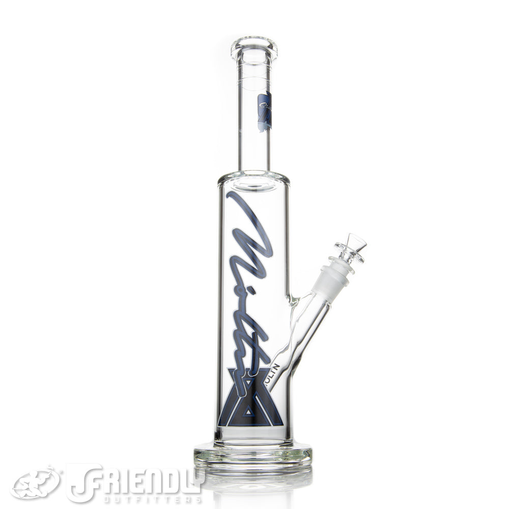 Moltn Glass 65 Removable Downstem Tall Body Tube w/ Blue & Black Label