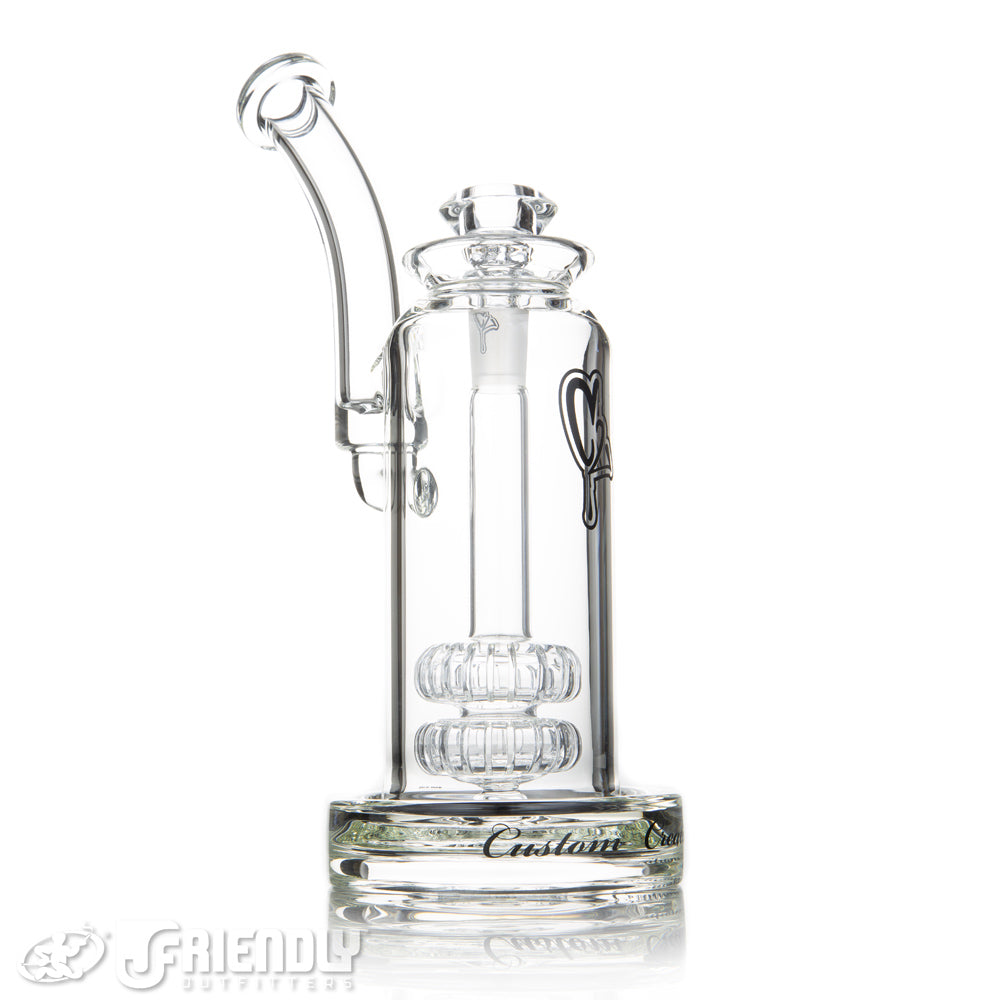 C2 Custom Creations Double Shower Head Bubbler w/Bowl Tray & Label #2