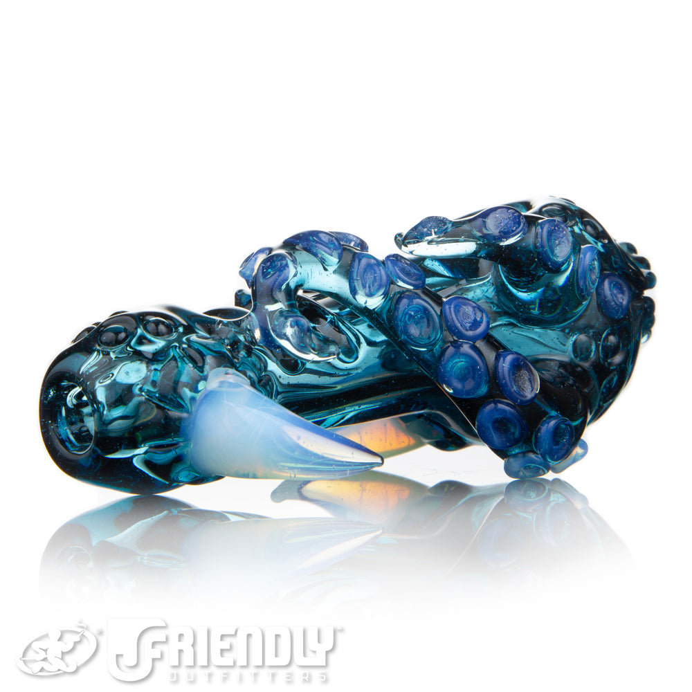 Mako Glass Transparent Dark Blue w/ Yellow Eye Sea Monster Spoon