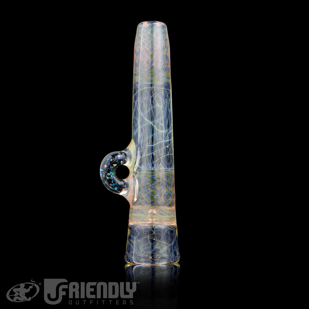 Royals Glass Fumed Onie w/ Crushed Opal Loop