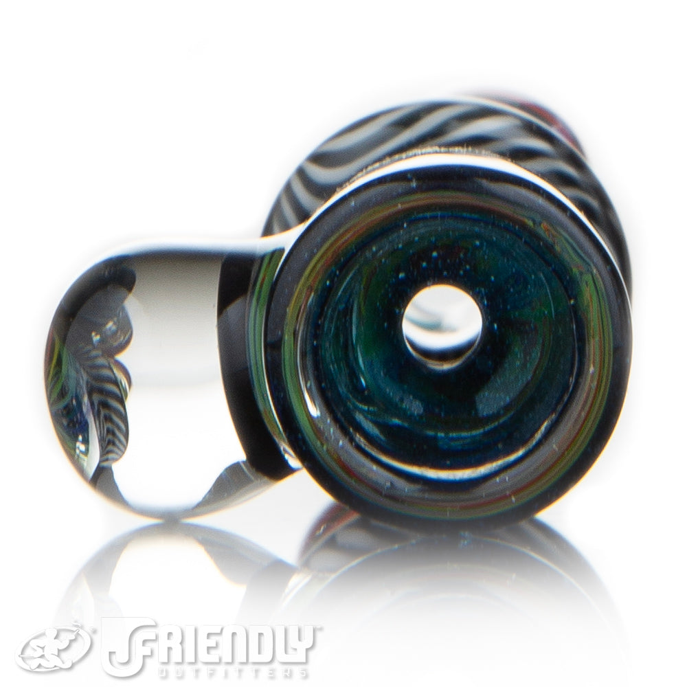 Jareds Glass Rainbow & Black/White Hypnotech Chillum